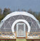 Romantic Large Geodesic Dome Tent Jendela Kaca Kain PVC Ganda