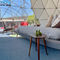 Putih Pop Up Geodesic Dome Tent Rumah Bingkai Baja Dilindungi UV