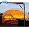 Romantic Large Geodesic Dome Tent Jendela Kaca Kain PVC Ganda
