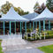 8x8 Exterior Pagoda Event Tent / Stabil Pagoda Style Awning Glass Wall