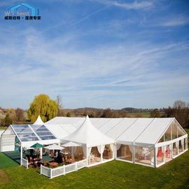 Tenda Pernikahan Putih Besar Aluminium Alloy Frame Shelter Penggunaan Pameran Dagang