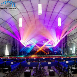Tenda Polygon warna-warni Gedung Konser Struktur Aluminium Tahan Lama Yang Kuat