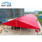 Tenda Pernikahan Outdoor Atap Merah Bentuk Tenda Struktur Aluminium Untuk 150 Orang